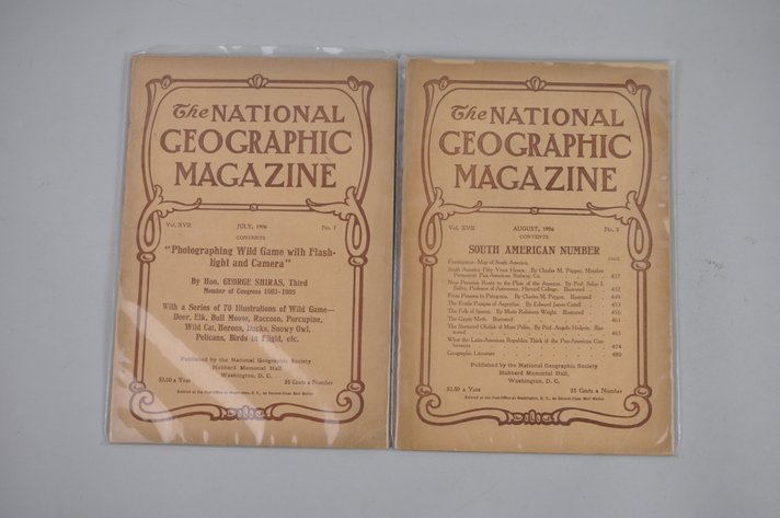 1906 July & August National Geographic Magazines