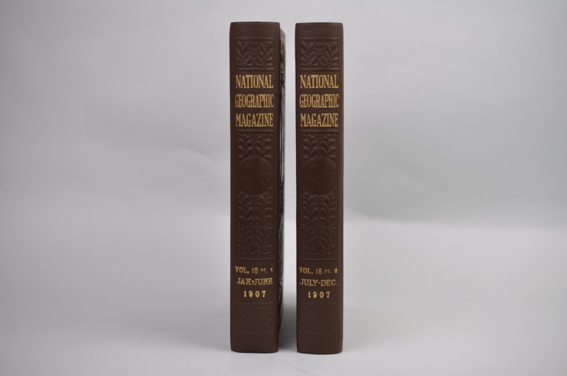 Vol.18 Pt. 1&2 National Geographic 1907 Brown Leather Bound, photo 2 of 5