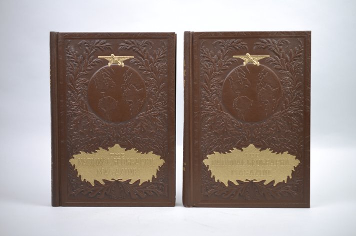 Vol. 19 Pt. 1&2 National Geographic 1908 Brown Leather Bound