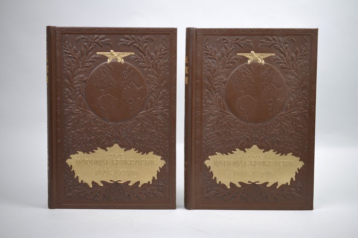 Vol.18 Pt. 1&2 National Geographic 1907 Brown Leather Bound
