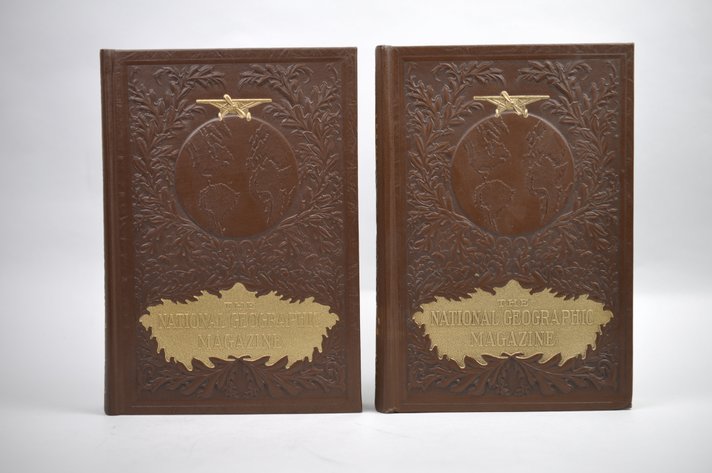 Vol. 20 Pt. 1&2 National Geographic 1909 Brown Leather Bound