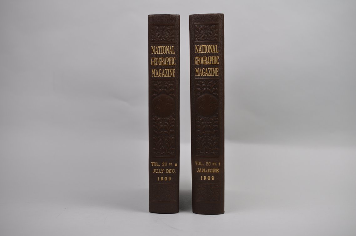 Vol. 20 Pt. 1&2 National Geographic 1909 Brown Leather Bound, photo 2 of 5