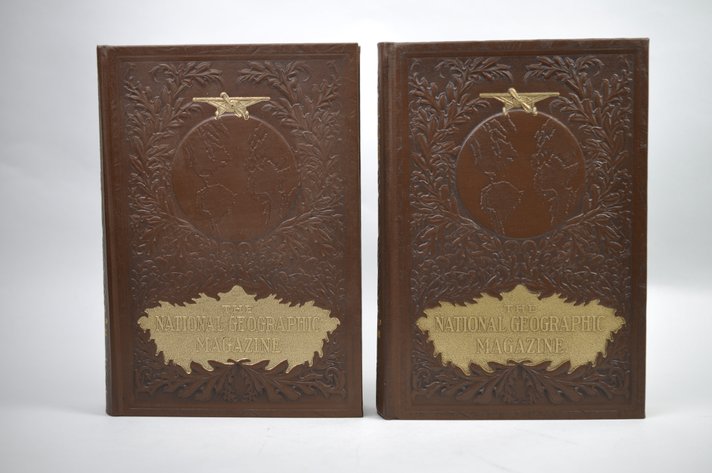 Vol. 22 Pt. 1&2 National Geographic 1911 Brown Leather Bound