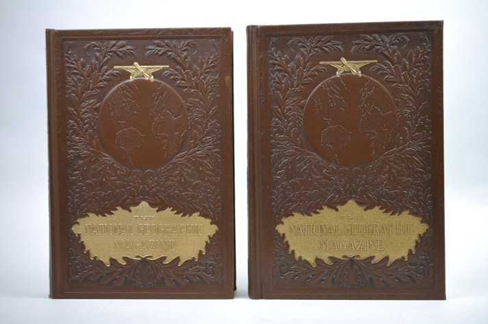 Vol. 24 Pt. 1&2 National Geographic 1913 Brown Leather Bound