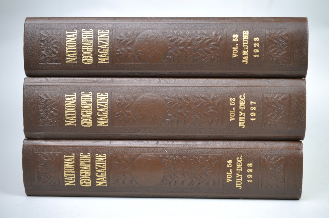 Vol. 49-54 National Geographic 1926-1928 Brown Leather Bound, photo 2 of 11