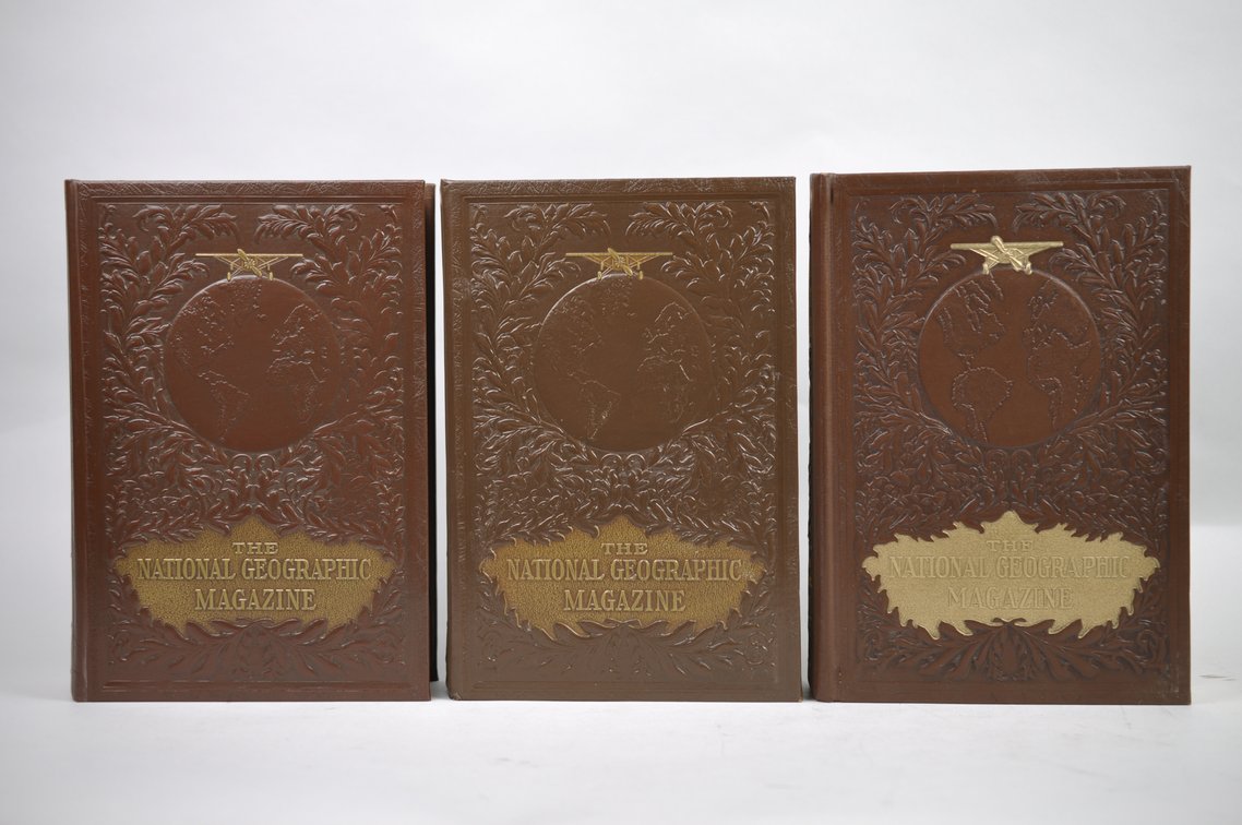 Vol. 67-72 National Geographic 1935-1937 Brown Leather Bound, photo 4 of 11