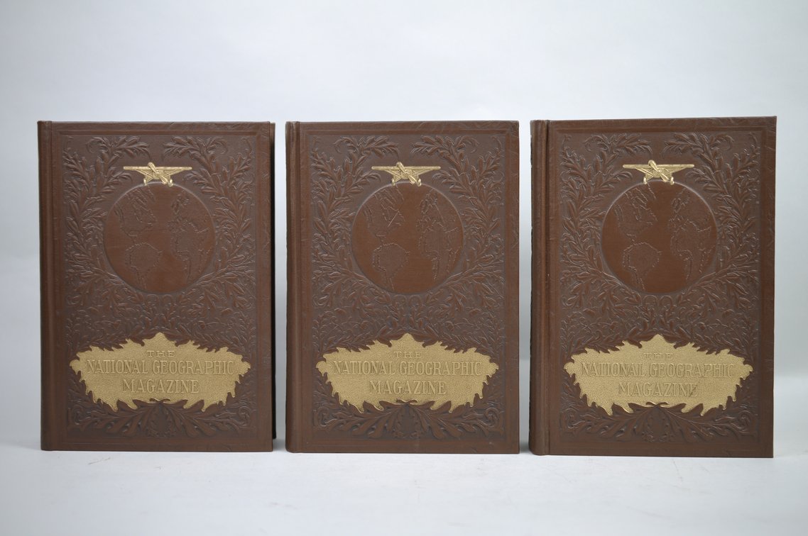 Vol. 73-78 National Geographic 1938-1940 Brown Leather Bound, photo 4 of 11