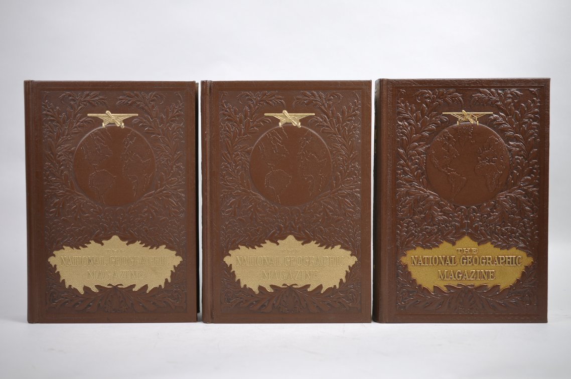 Vol. 67-72 National Geographic 1935-1937 Brown Leather Bound, photo 8 of 11