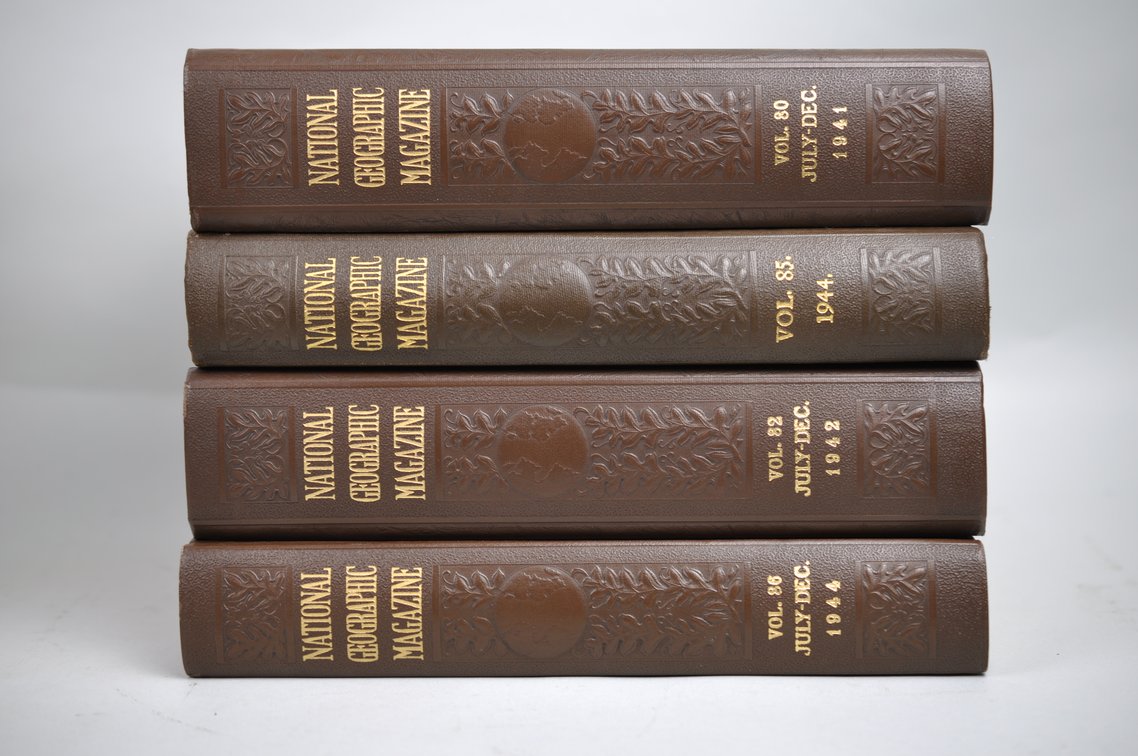 Vol. 79-86 National Geographic 1941-1944 Brown Leather Bound, photo 2 of 11