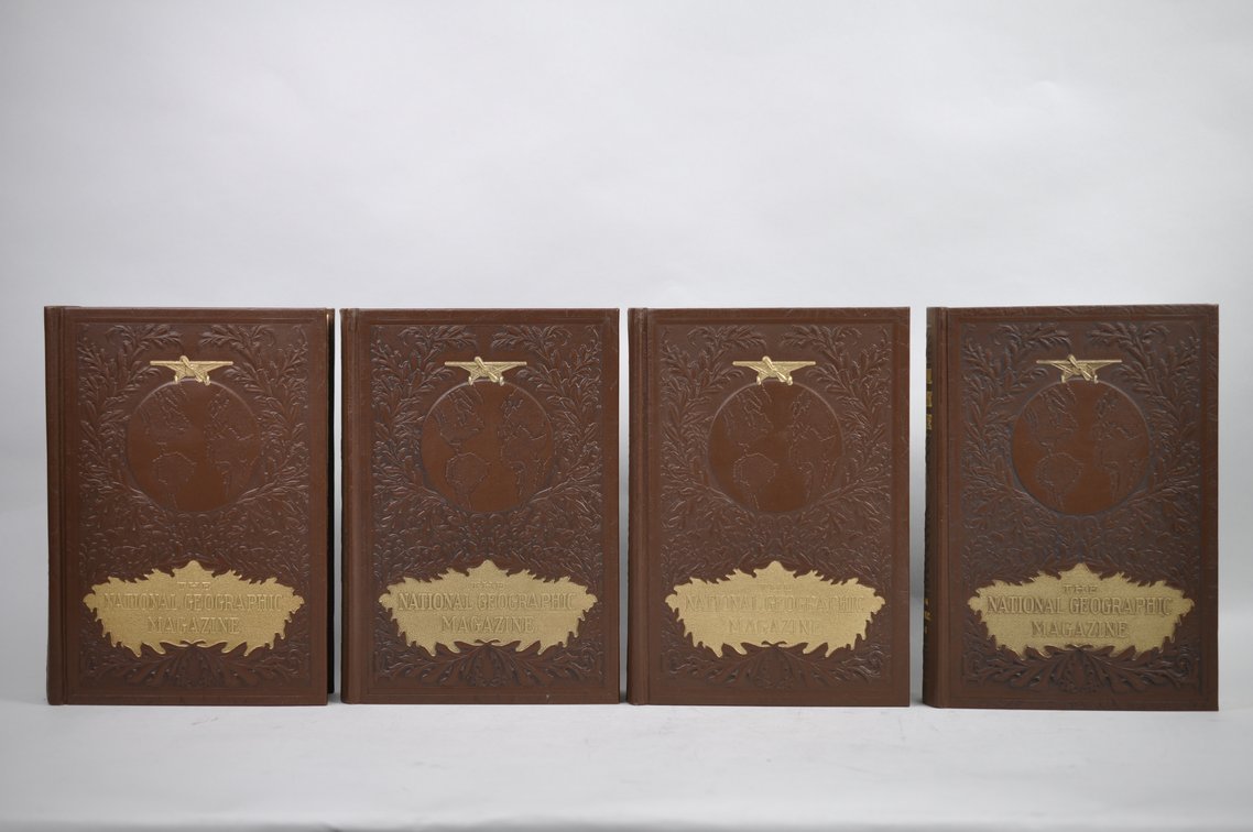 Vol. 79-86 National Geographic 1941-1944 Brown Leather Bound, photo 4 of 11