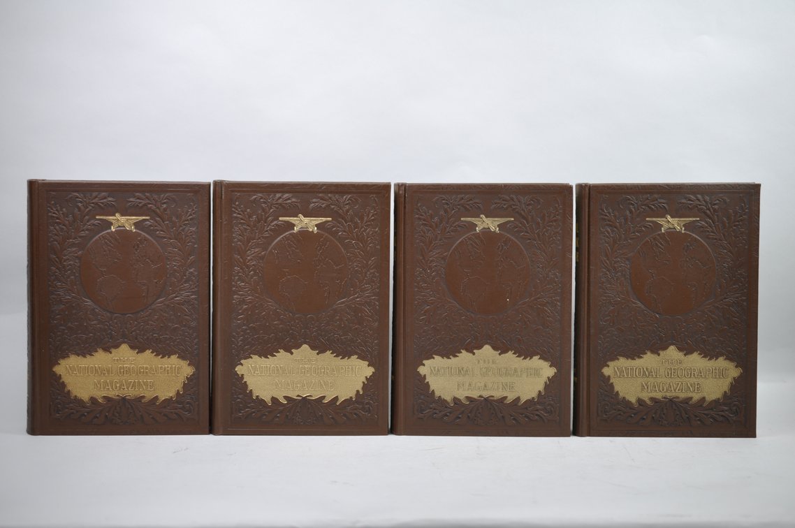 Vol. 87-94 Original National Geographic Brown Leather Bound 1945-1948, photo 4 of 11