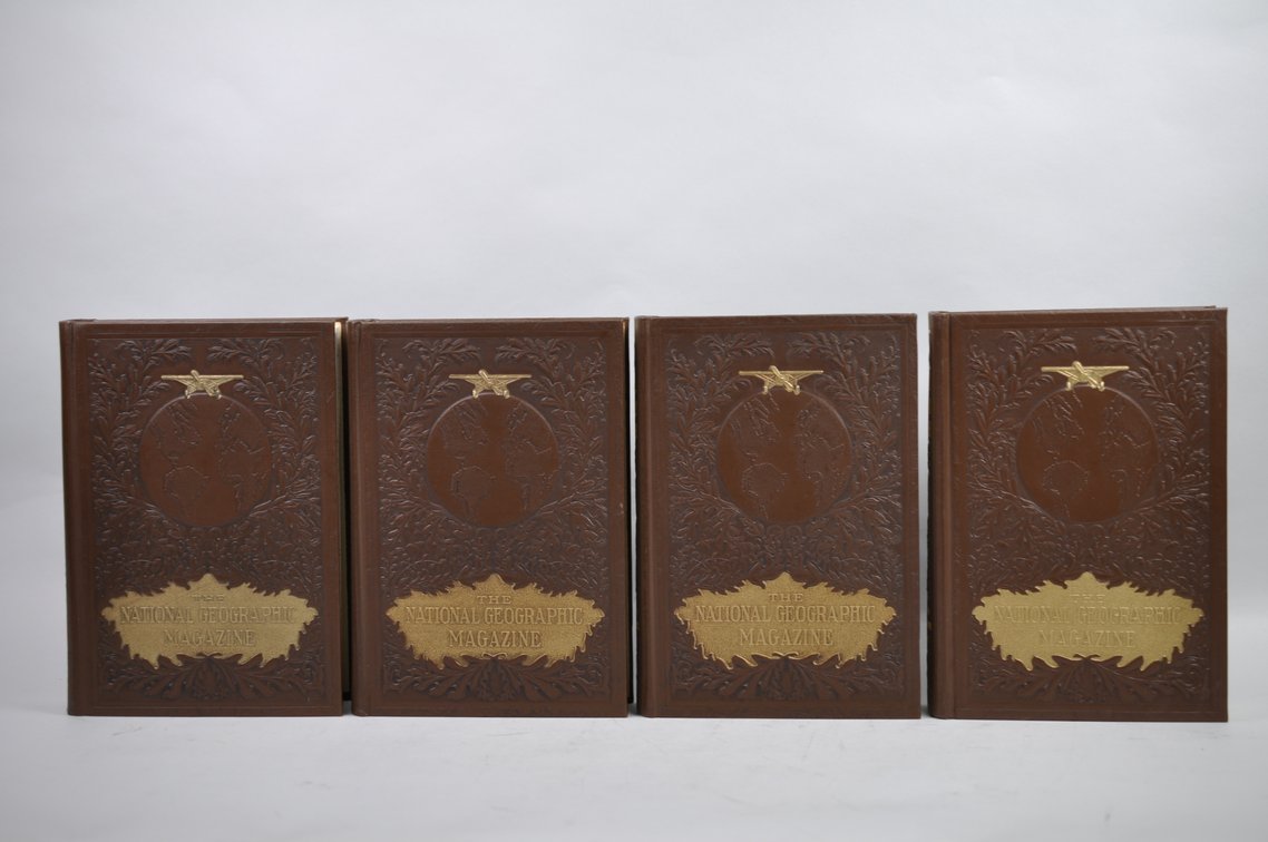 Vol. 87-94 Original National Geographic Brown Leather Bound 1945-1948, photo 8 of 11