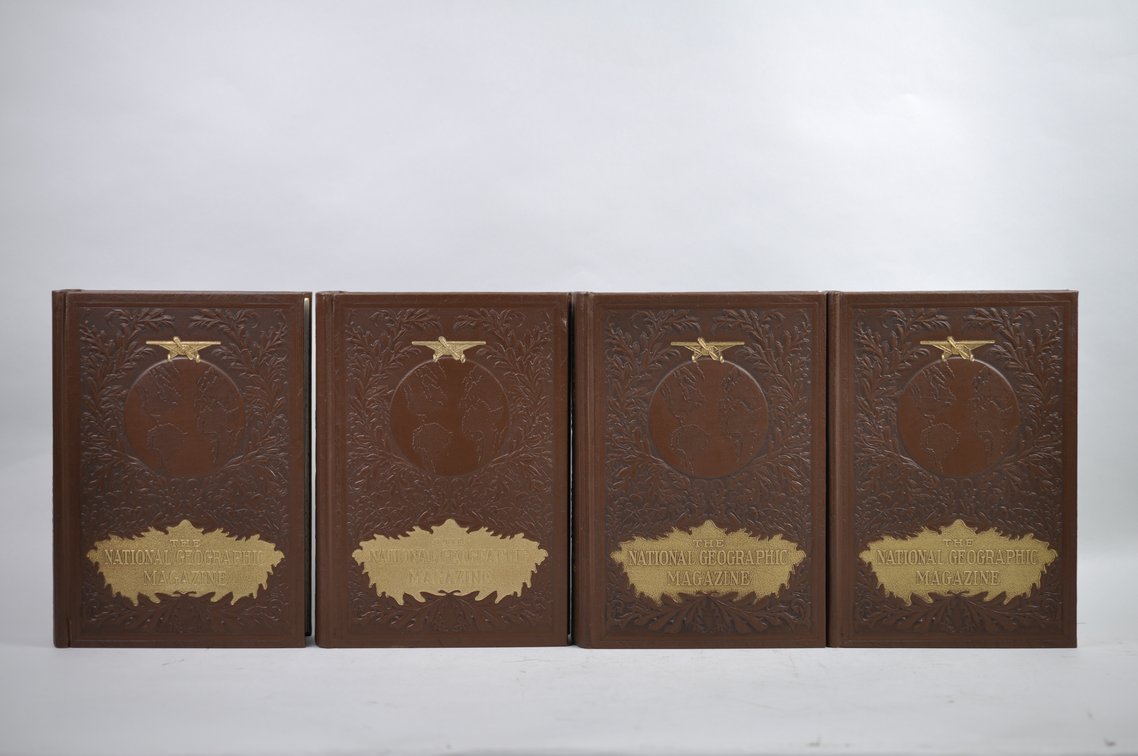 Vol. 103-110 National Geographic 1953-1956 Brown Leather Bound, photo 8 of 11