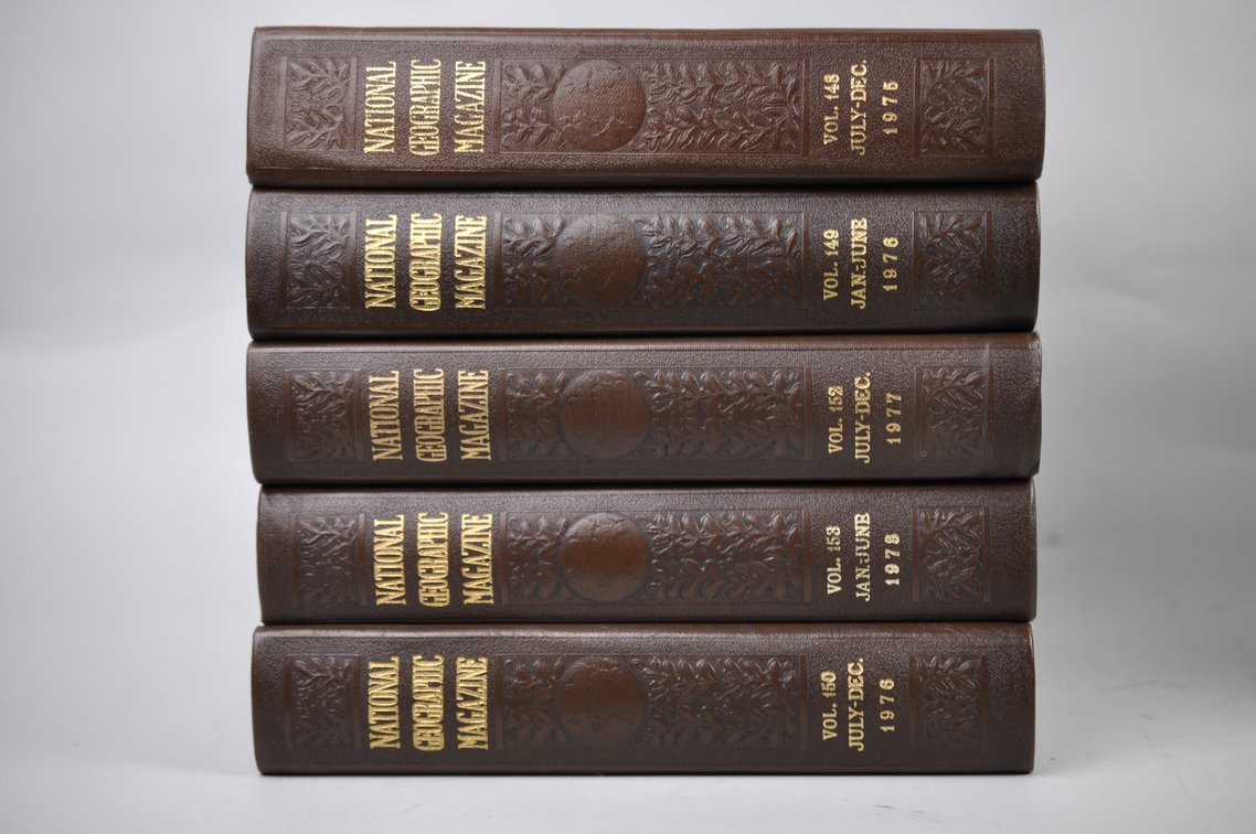 Vol. 147-156 National Geographic 1975-1979 Brown Leather Bound, photo 2 of 7