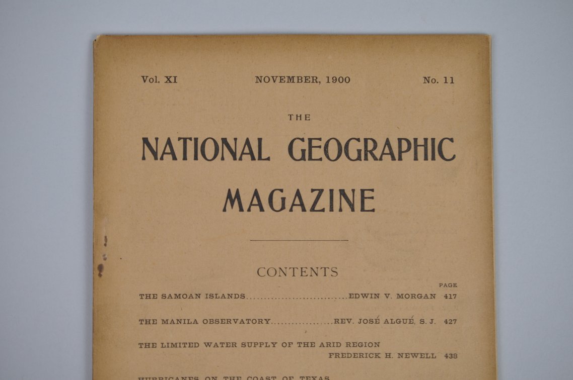 Vol. XI No.11 – November 1900 National Geographic, photo 3 of 3