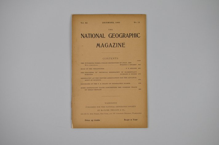 Vol. XI No.12 – December 1900 National Geographic