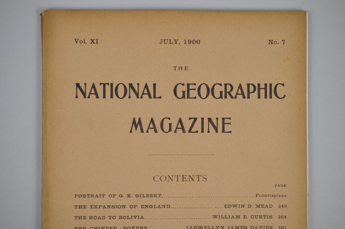 Vol. XI No.7 – July 1900 National Geographic, photo 3 of 3
