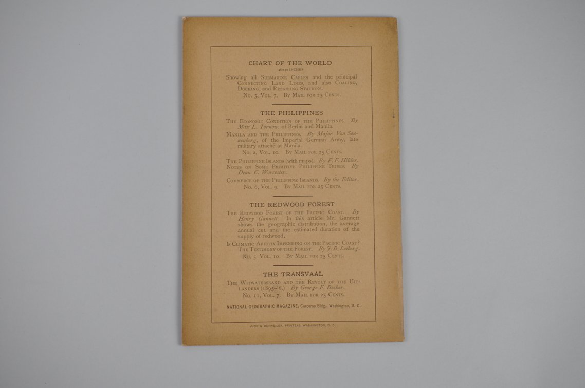 Vol. XI No.6 – June 1900 National Geographic, photo 2 of 3