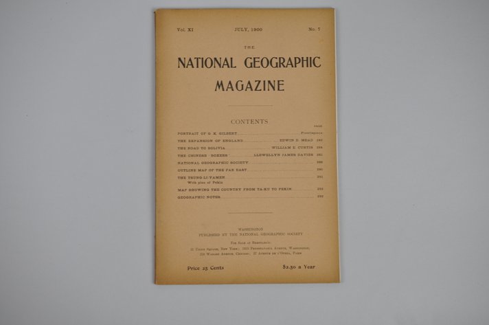 Vol. XI No.7 – July 1900 National Geographic