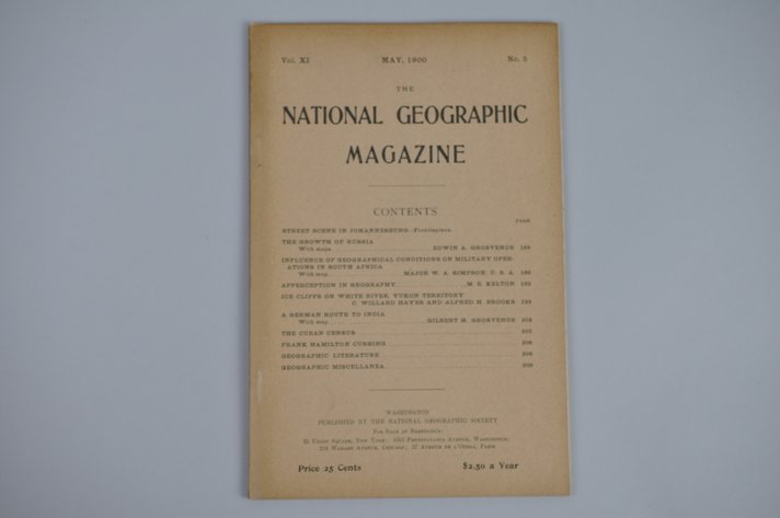 Vol. XI No.5 – May 1900 National Geographic