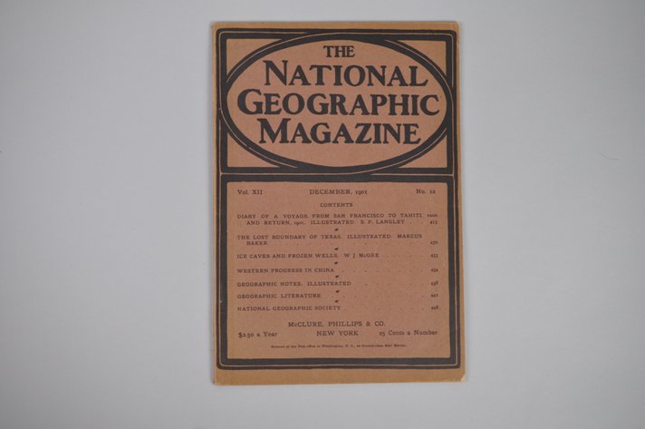 Vol. XII No.12 – December 1901 National Geographic