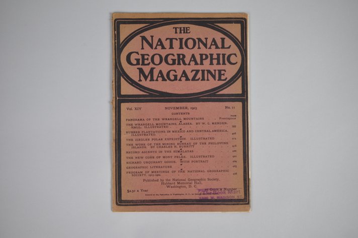 Vol. XIV No.11 – November 1903 National Geographic