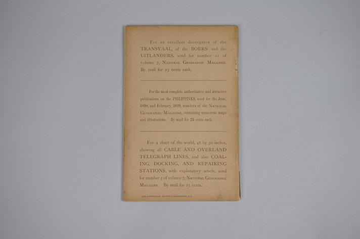 Vol. XI No.2 – February 1900 National Geographic