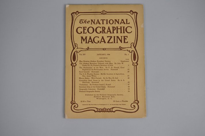 Vol. XV No.1 – January 1904 National Geographic