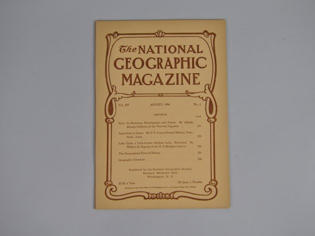 Vol. XV No.8 – August 1904 National Geographic