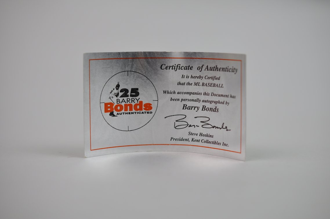 Barry Bonds Signed Ball w/COA, photo 8 of 8