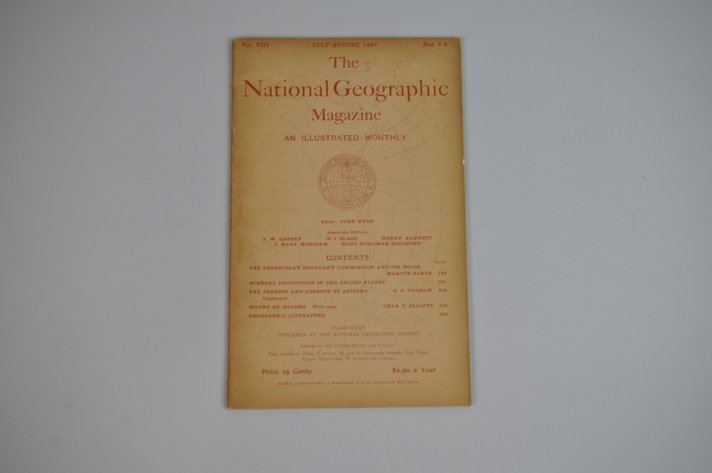 Vol. VIII No. 7-8 – July-August 1897 National Geographic