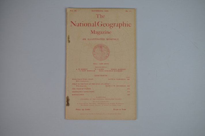 Vol. IX No. 11 – November 1898 National Geographic