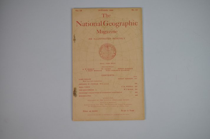 Vol. IX No. 10 – October 1898 National Geographic