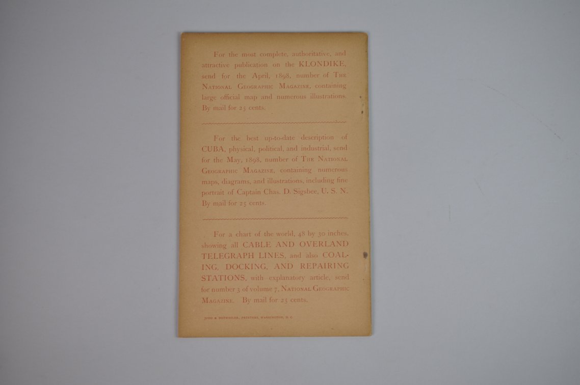 Vol. IX No. 8 – August 1898 National Geographic, photo 2 of 3