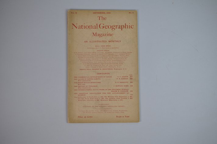 Vol. X No. 9 – September 1899 National Geographic