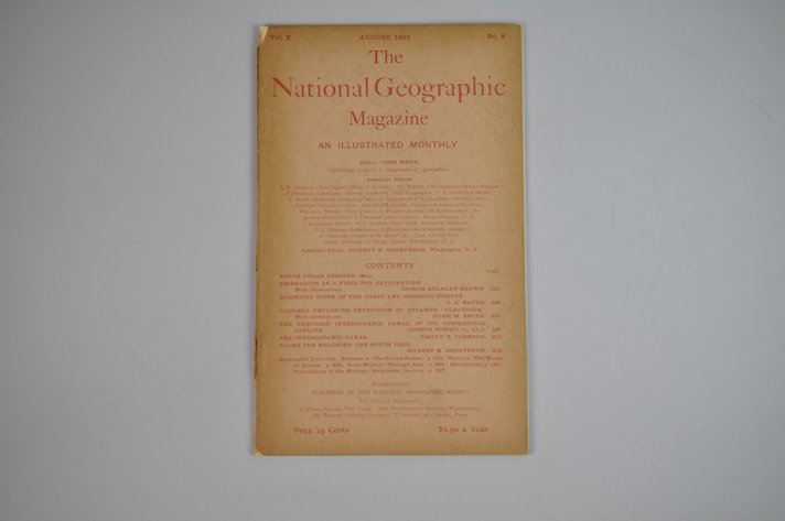 Vol. X No. 8 – August 1899 National Geographic
