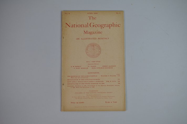 Vol. X No. 4 – April 1899 National Geographic