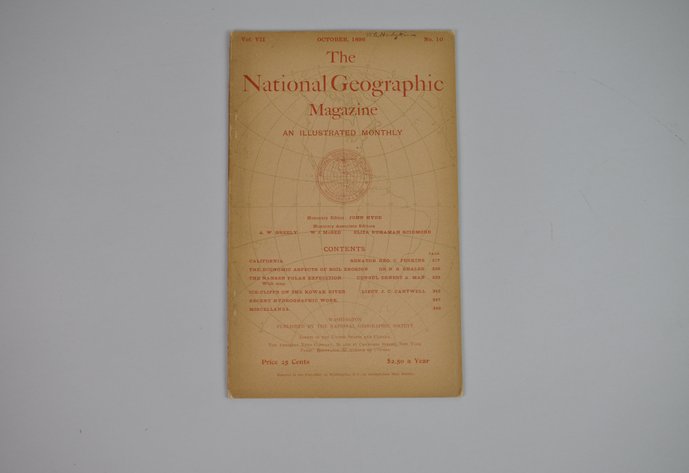 Vol. VII No. 10 – October 1896 National Geographic