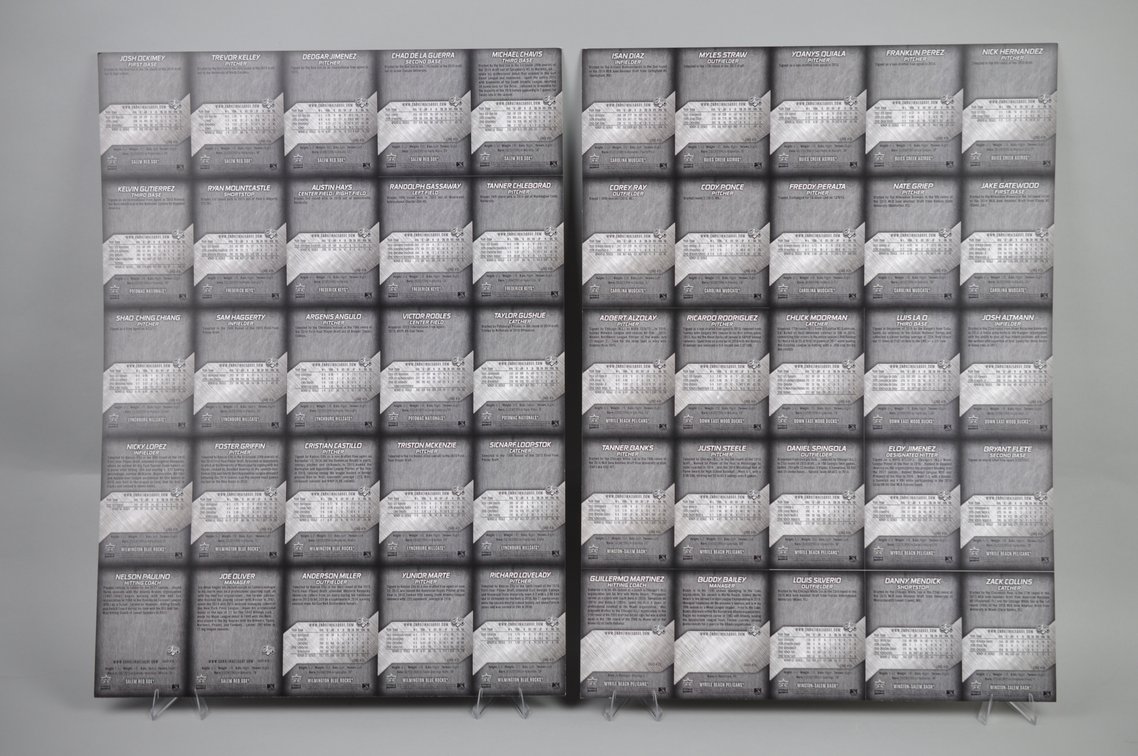 Two Uncut Sheets of 2017 Carolina League Cards, photo 8 of 8