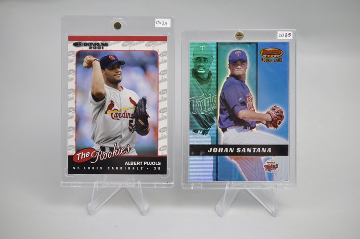 Pujols and Santana Rookie Cards