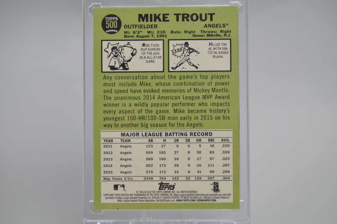 Trout and Harper Baseball Cards, photo 7 of 7