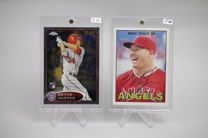 Trout and Harper Baseball Cards