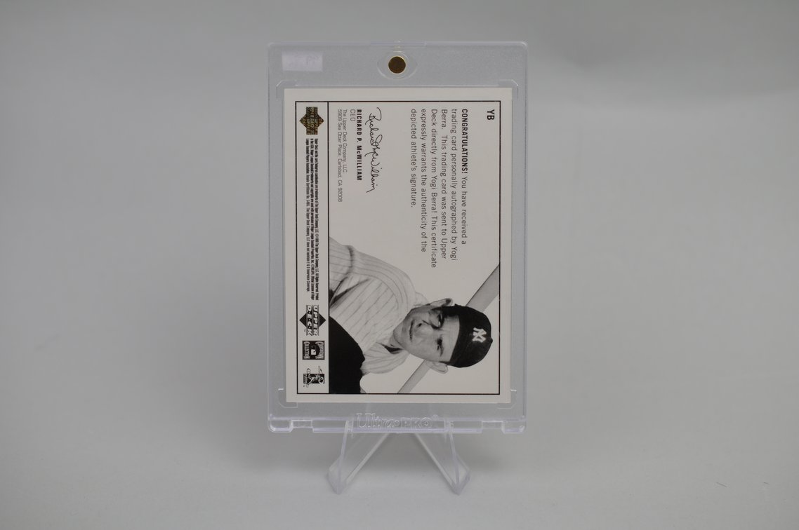 Yogi Berra Signed Baseball Card, photo 4 of 5