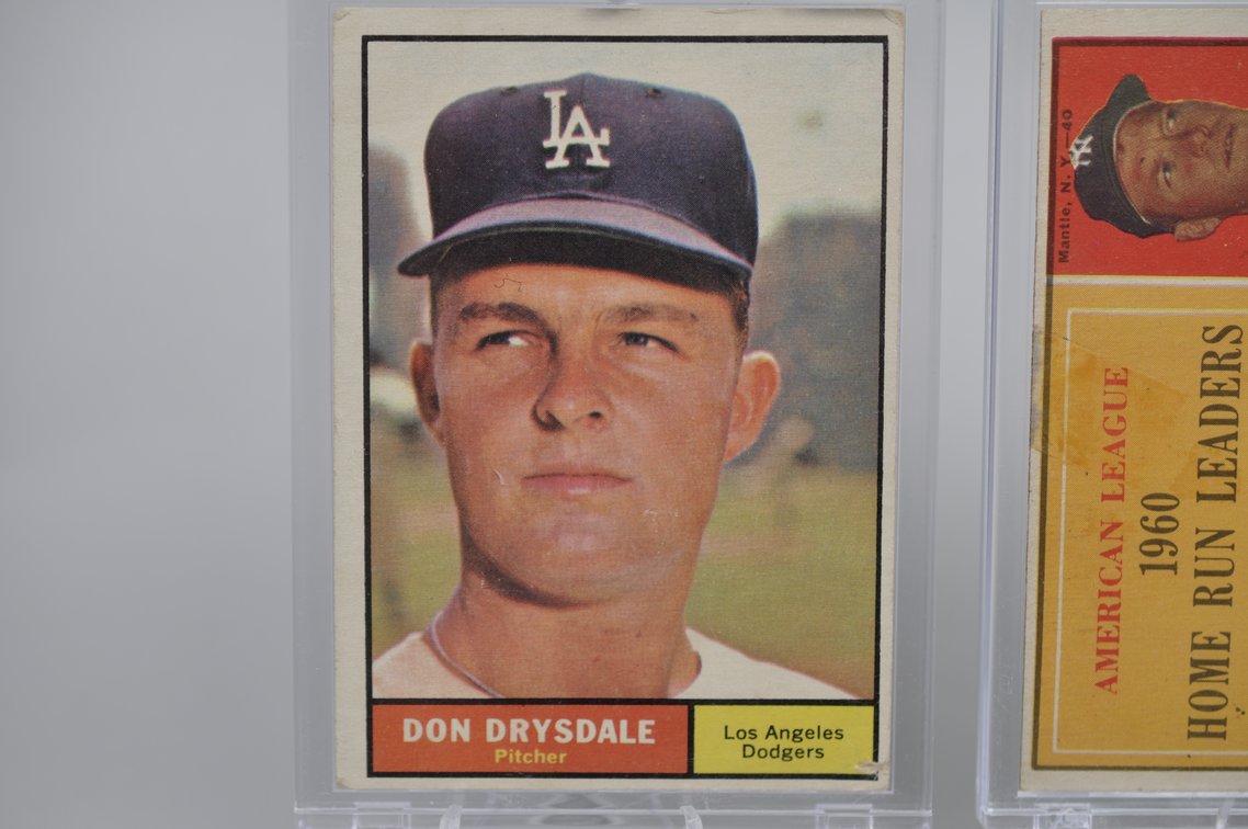 1961 Drysdale & AL HR Leaders Cards, photo 2 of 6