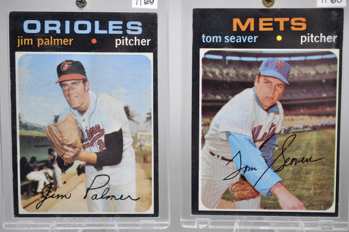 HOF Palmer, Seaver, Jackson & Mets Cards, photo 2 of 8