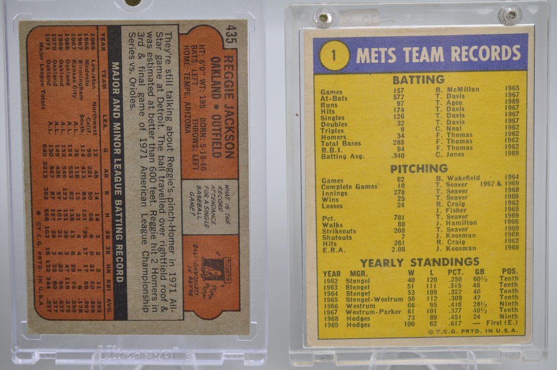 HOF Palmer, Seaver, Jackson & Mets Cards, photo 8 of 8