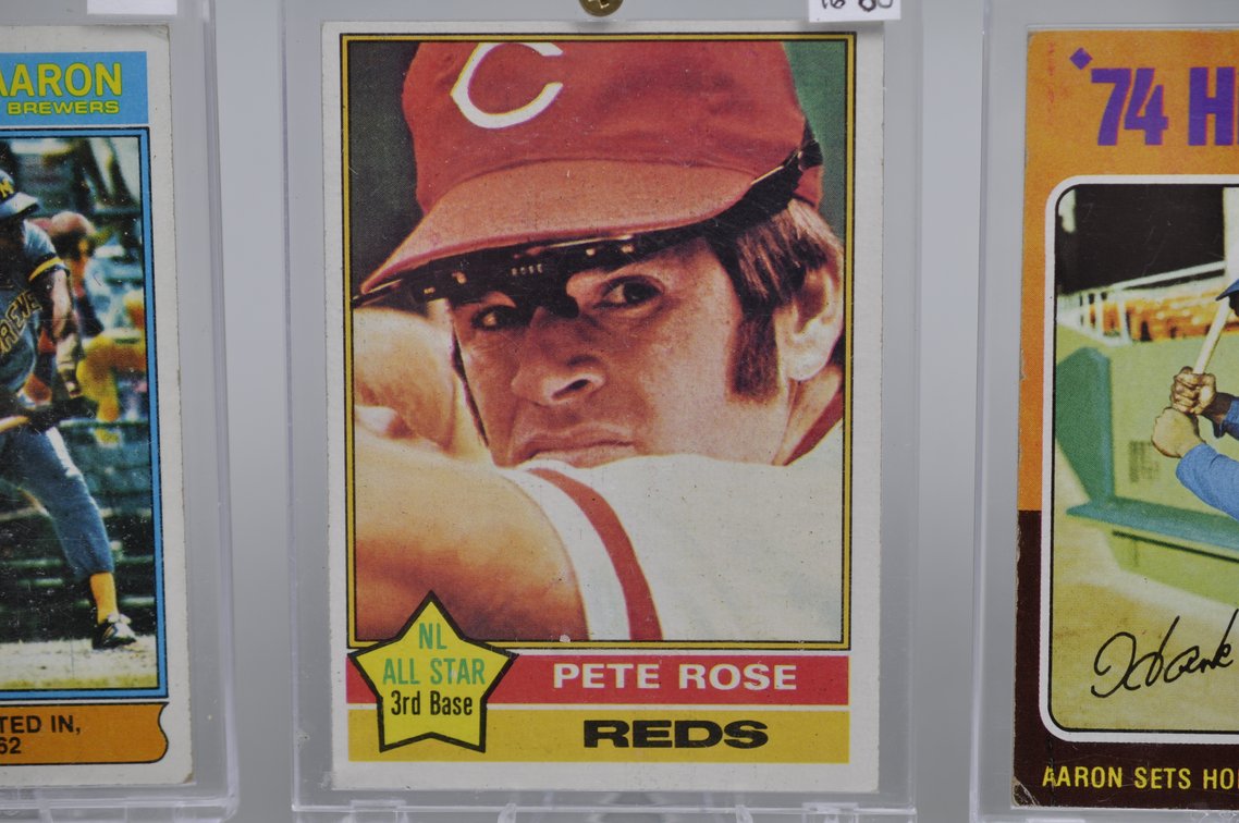 Hank Aaron and Pete Rose Cards, photo 3 of 9