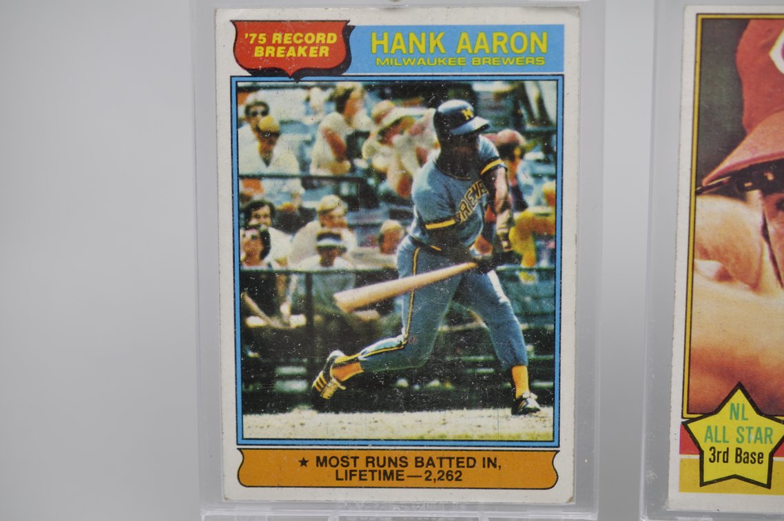 Hank Aaron and Pete Rose Cards, photo 2 of 9
