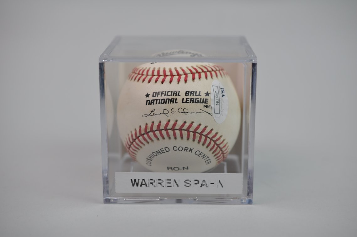 Baseball Signed by HOF Warren Spahn, photo 4 of 8