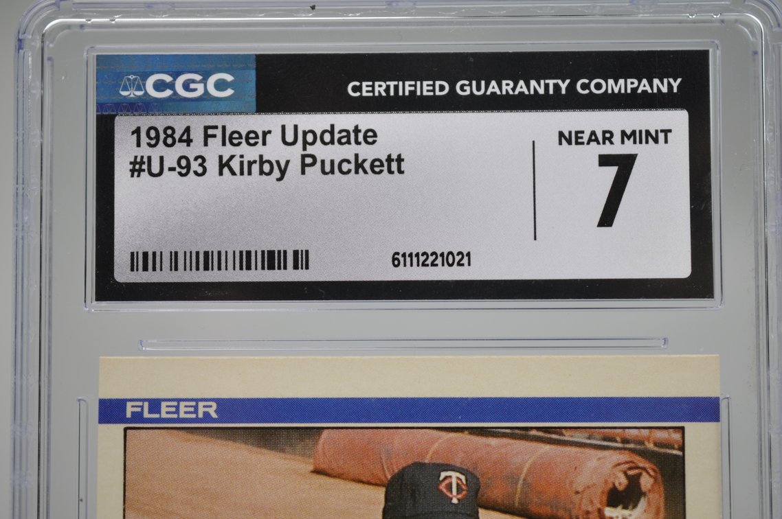 1984 Kirby Puckett #U-93 CGC 7 Graded Card, photo 3 of 4